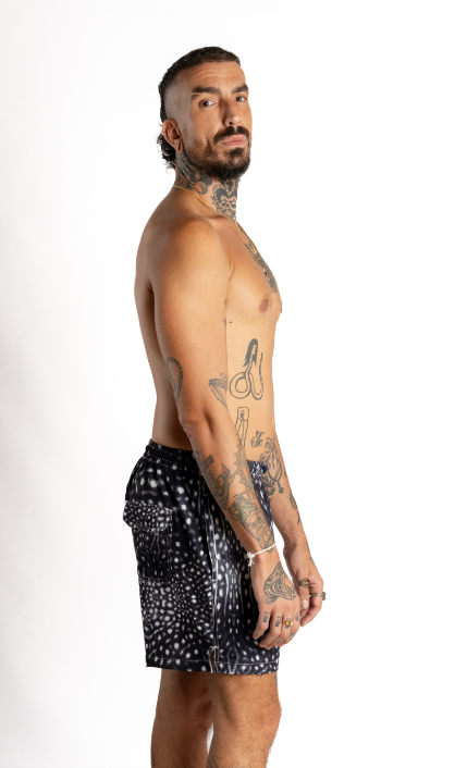 Men's Shorts - Black Whale Shark - BeMyCrazy