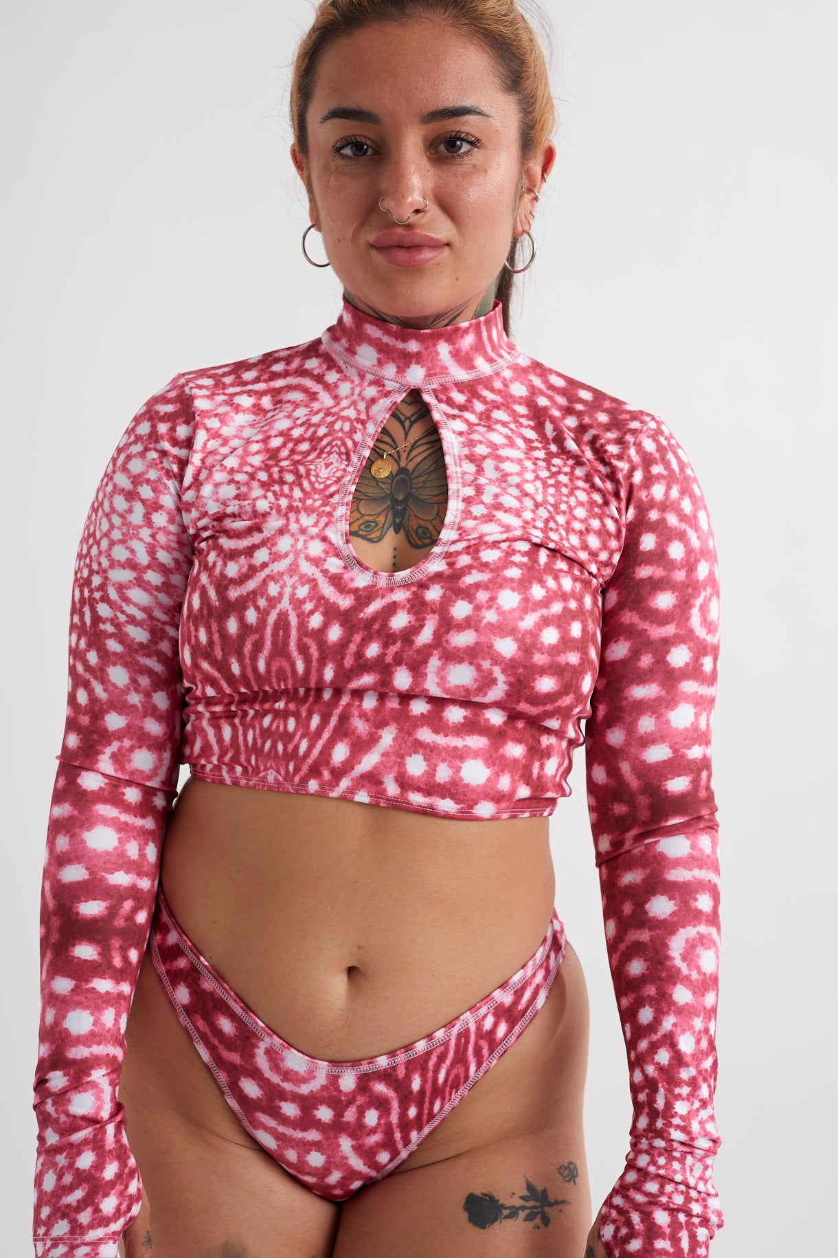 Ocean Drop Crop Top - Pink Whale Shark - BeMyCrazy