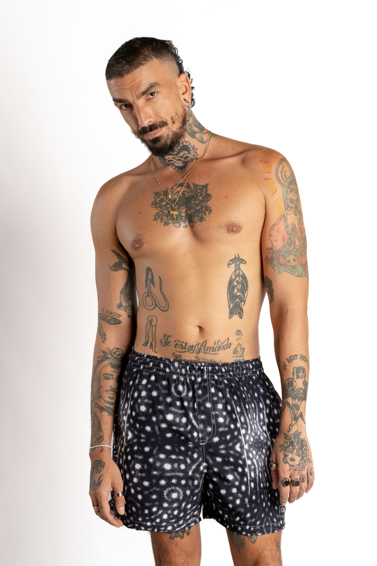 Men's Shorts - Black Whale Shark - BeMyCrazy
