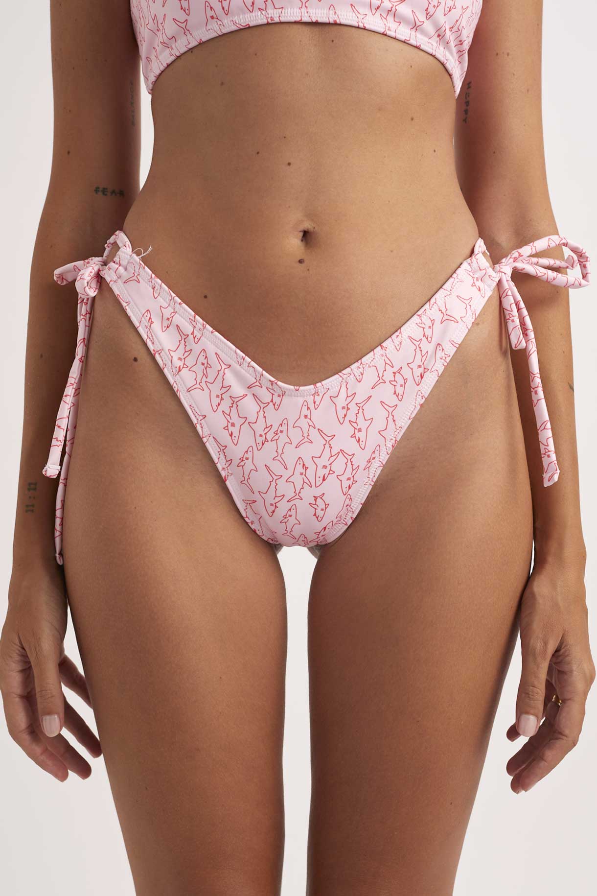 Moon Tide Bottom - Small Pink Sharks Small Pink Sharks