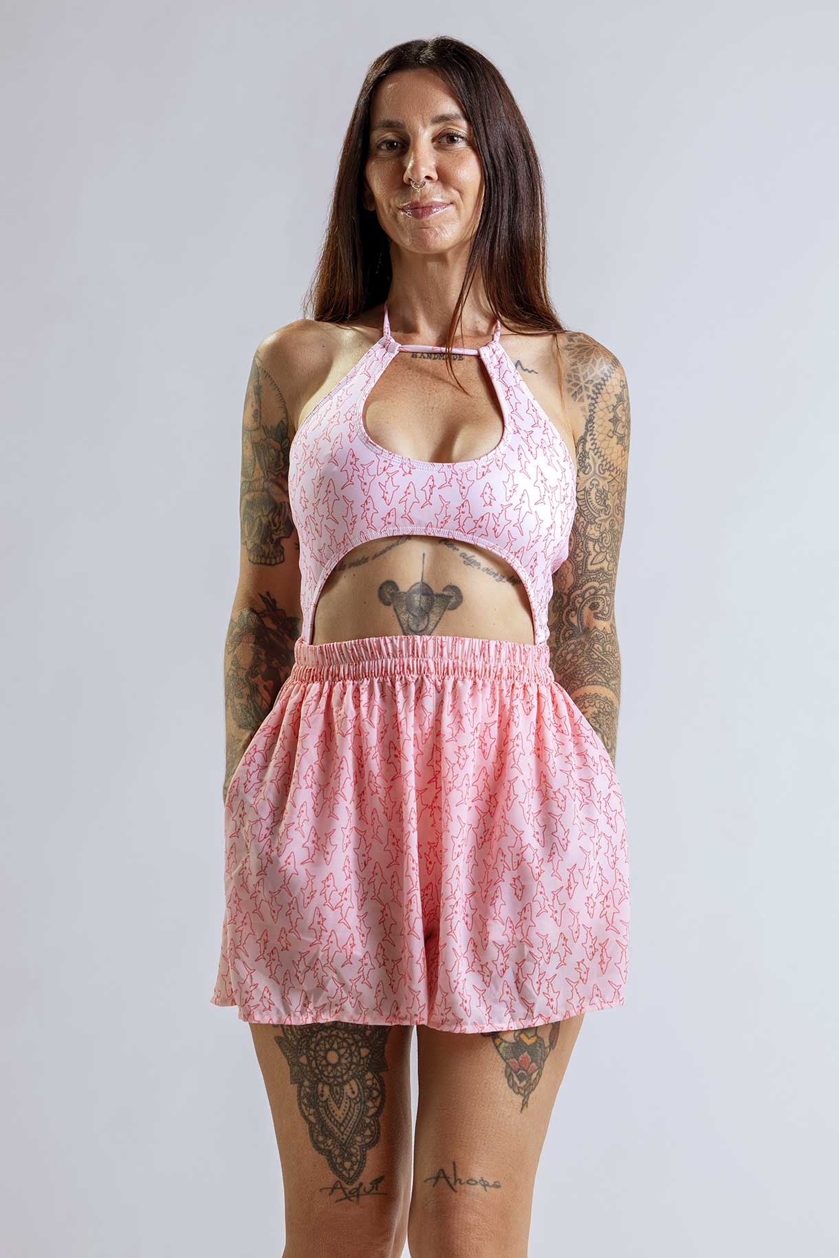 Women’s Shorts - Small Pink Sharks Small Pink Sharks