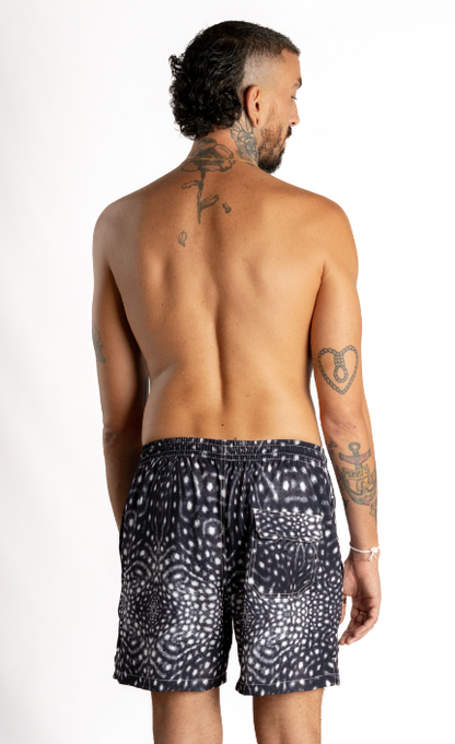 Men's Shorts - Black Whale Shark