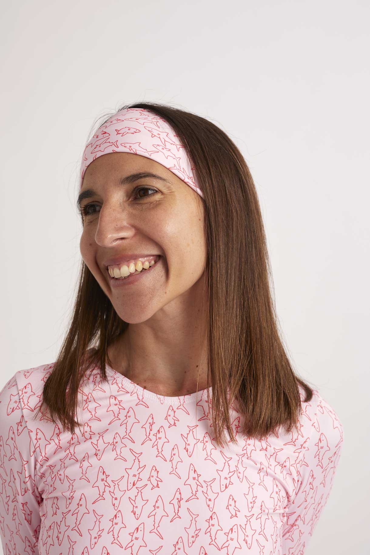 Head Band - Small Pink Sharks Small Pink Tiger Sharks