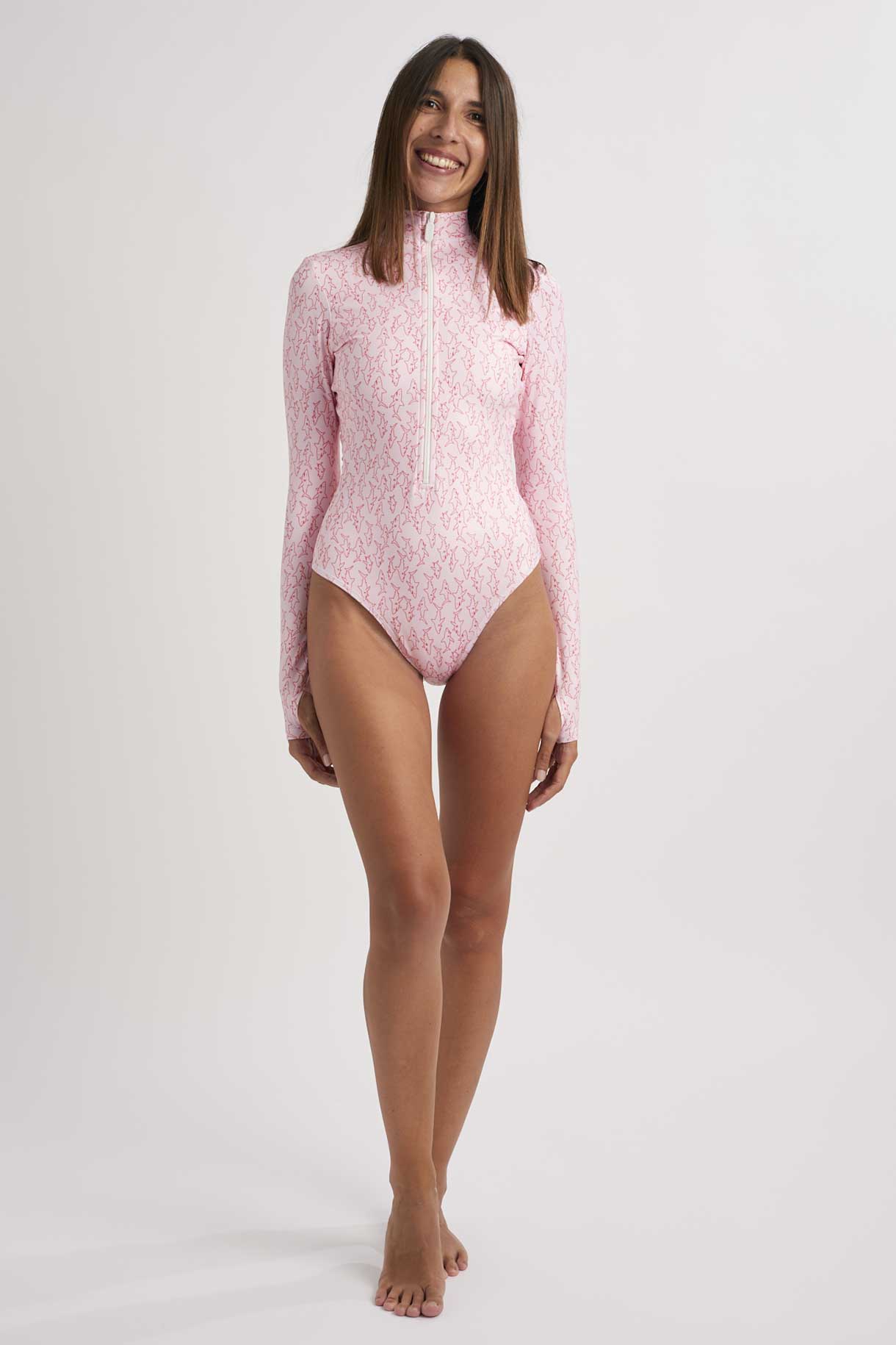 Oceanic Oasis Long - Small Pink Sharks Small Pink Sharks